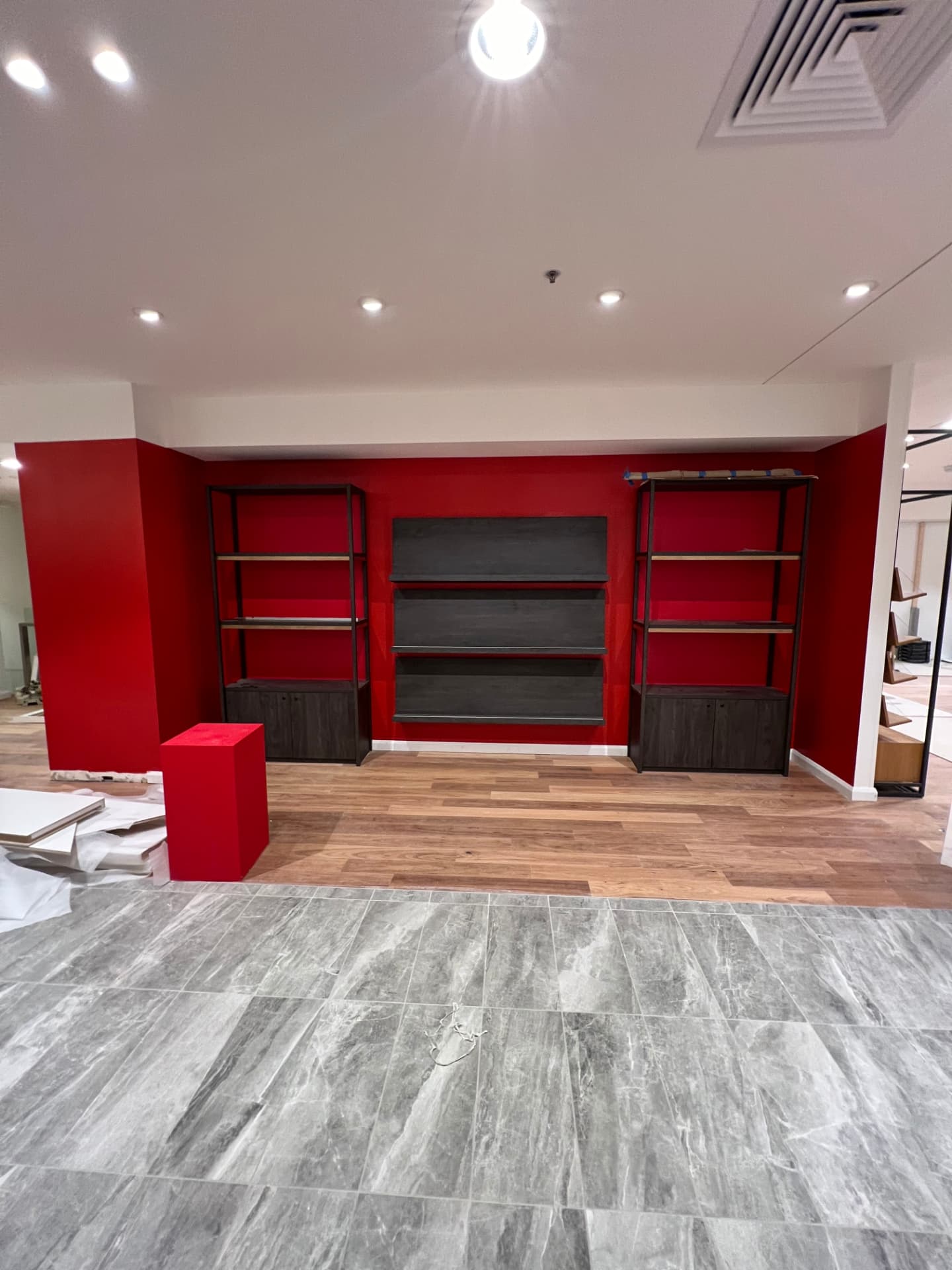 BRIMO interior feature wall after painting